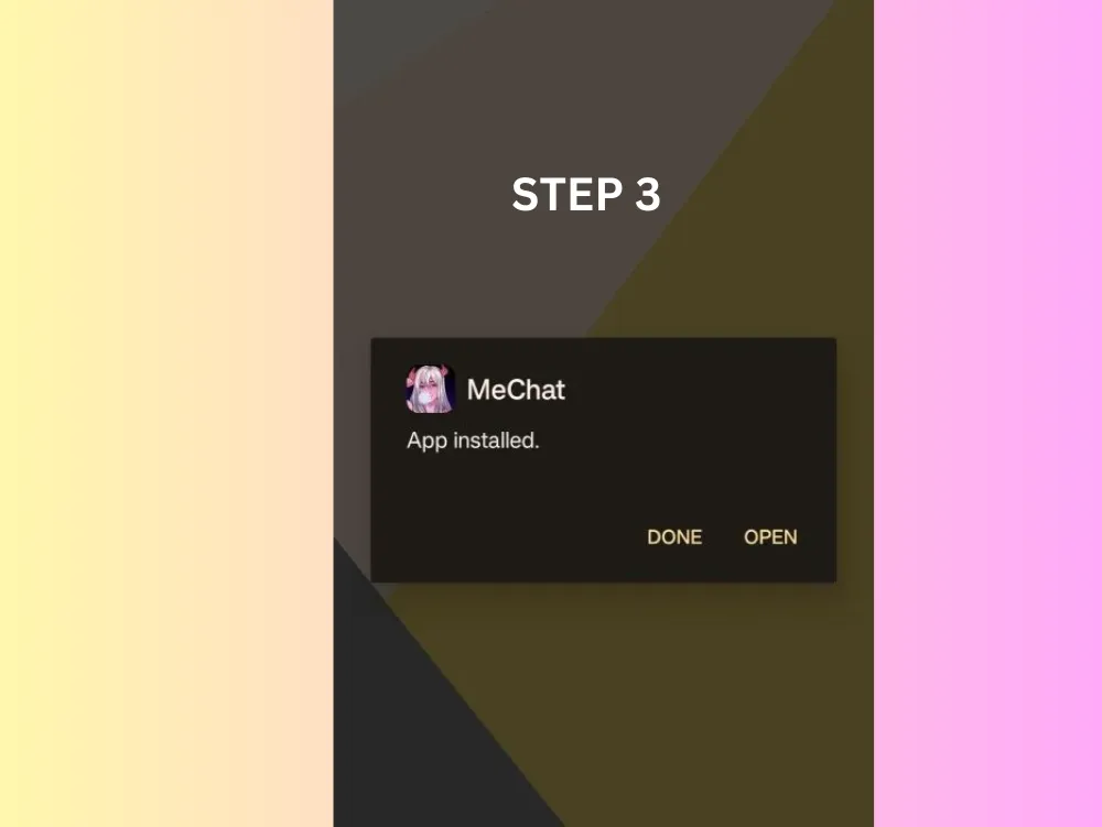 download and install steps of mechat